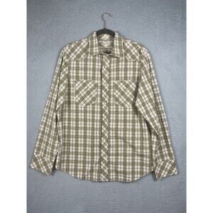 Banana Republic Men's Slim Fit Long Sleeve Snap Button Up Size L